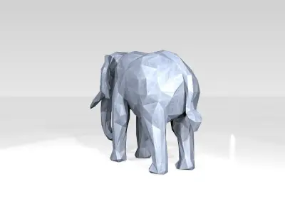 Elephant Low Poligonal 3D model