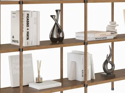 Bookcase Nikko by Gianfranco Ferre 3D model