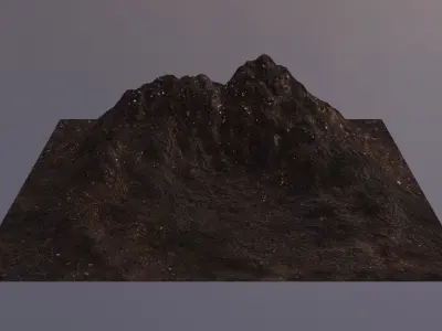 Aerial Grassy and Rocky Mountain 5 Free 3D model