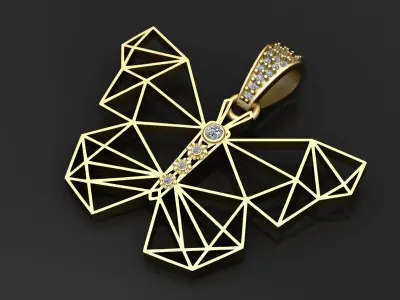 Butterfly Pendant  3D print model