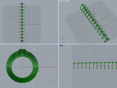 Marquise Diamond Engagement Ring 3D print model