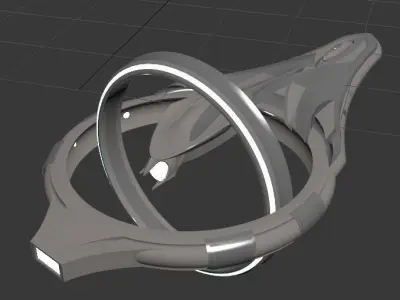 colony space ship Free 3D model