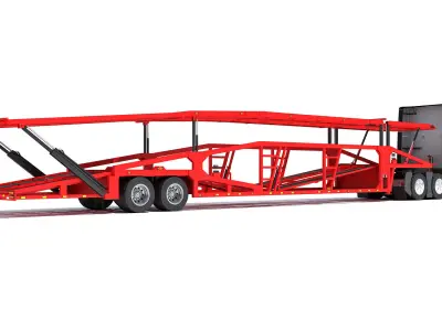 Car Transporter Semi Truck 3D model