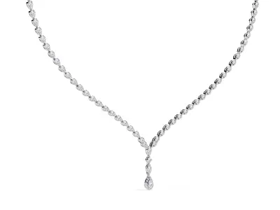 Luxury Y Style Diamond Drop Necklace CAD Design 3DM STL 3D print model