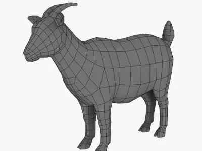 Goat 3D Low-poly 3D model
