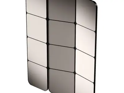 Room dividers interios partitions Minimal white folding screen 3D model