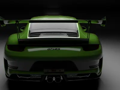 Porsche GT3 RS 2018 3D model Low-poly 3D model