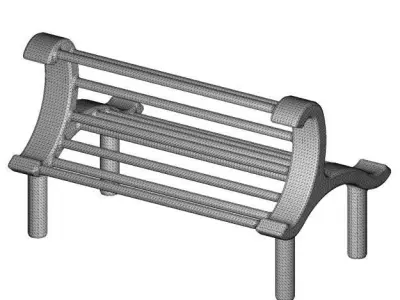 Park Seating Bench 3D print model