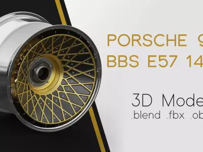 BBS E57 Turbofan 19in Rim Porsche 935 3D Model 3D model