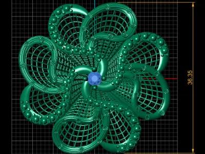 designer cocktail ring 3D printable model   3D print model