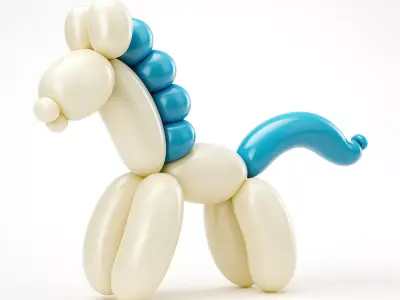 Pony Horse Balloon Decoration Props Second Life toy 3D print model