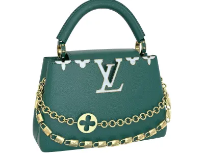 Louis Vuitton Capucines Mini Bag Green Low-poly 3D model
