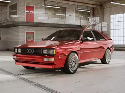 Audi Quattro B2 1980 - Car Classic Low-poly 3D model