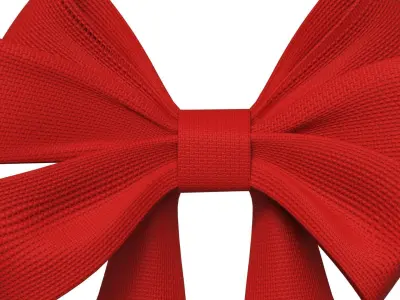 Christmas Bow Ribbon 67 Low-poly 3D model