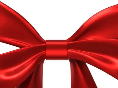 Christmas Bow Ribbon 96 Low-poly 3D model