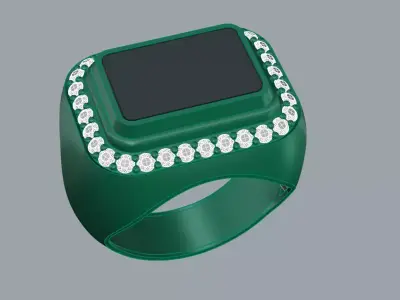 Elegant Mens Ring Jewelry Gold 3D print model buy