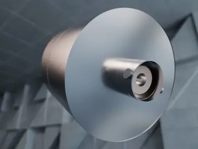 NCG50-D63 Air-Coupled Ultrasonic Transducer 3D model