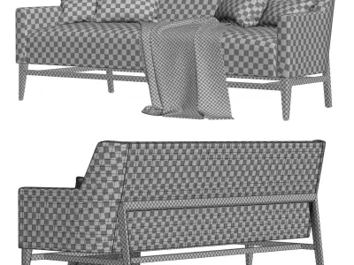 Trestle lounge sofa  3D model