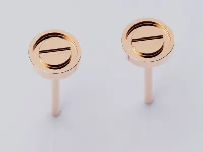 Love Earrings Style 6mm 3D print model