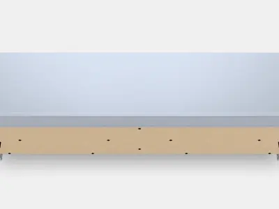 HAUGA TV bench 1 Low-poly 3D model