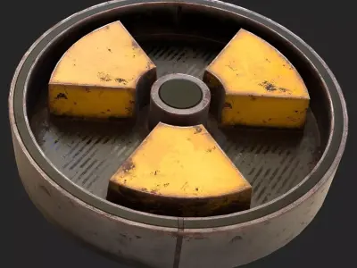 Radiation Sign  Low-poly 3D model