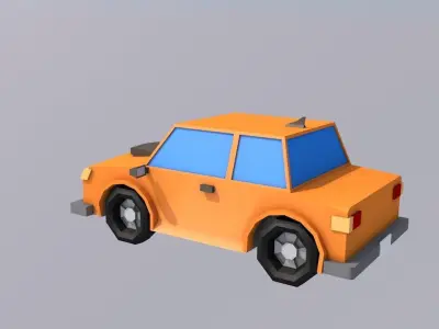 Low poly Sport Car Low-poly 3D model