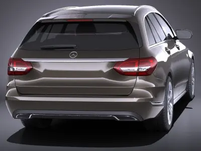 Mercedes Benz C Class W205 2017 estate VRAY 3D model