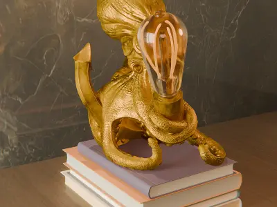 Octopus lamp 3D print model