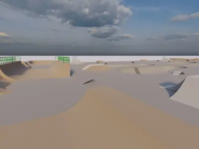 Skatepark-Skate Park PACK 3D model