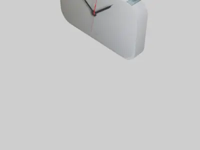 LCD Wall Clock model Low-poly 3D model