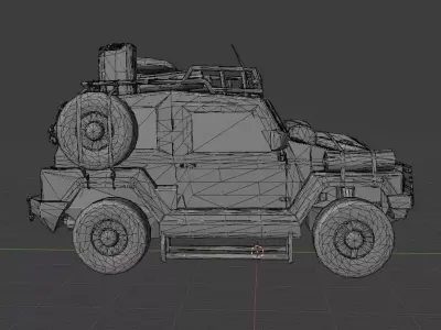 Offroad vehicle with texture Low-poly 3D model