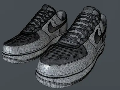 NIKE AIR FORCE 1 LOW SHOES PBR Low-poly 3D model