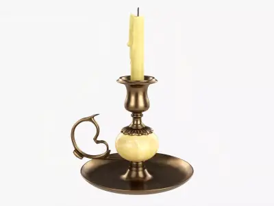 Candlestick with handle antique  3D model