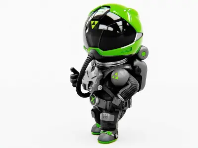 TOON ASTRONAUT S-680 Rigged for Unreal Engine - Unity - MIXAMO 3D model