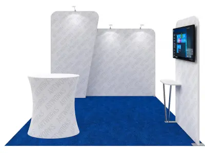 Exhibition booth 10x10ft 3DM018 3D model