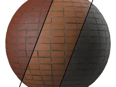 Brick Wall Materials 39- Brick Tiles By Sbsar - Pbr 4k Seamless Texture