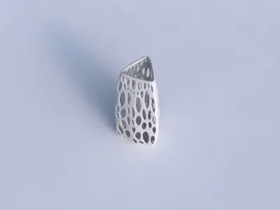 Vase triangle with relaxed organic lattice 3D print model