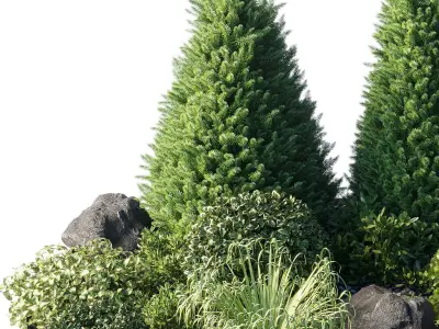 Alpine Hill 08 corona Low-poly 3D model