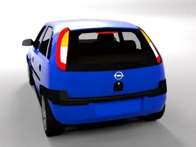 OPEL CORSA C 5D LOWPOLY Low-poly 3D model