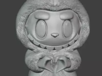 Labubu Heart Hands Pose 3D print model