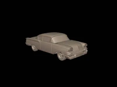chevrolet biscayne 2 door sedan 1958  3D print model