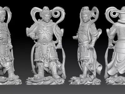 Vedic Dharma Protector-Dharmapala of Encouraging of Good Deeds  3D print model