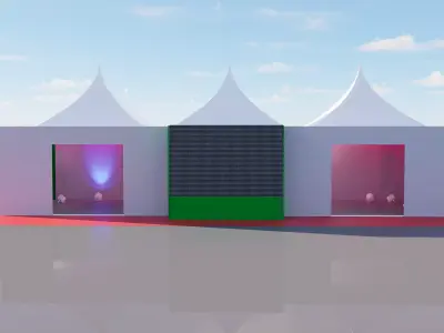  Exhibition Pagoda Structure  Low-poly 3D model