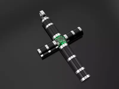 Cross with emals  3D print model