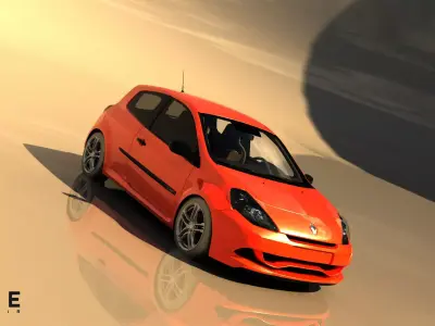 2010 Renault Clio Renault Sport 200 Cup Low-poly 3D model