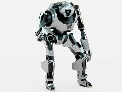 COMBAT DROID PANDA  Rigged for Unreal Engine - Unity - MIXAMO 3D model