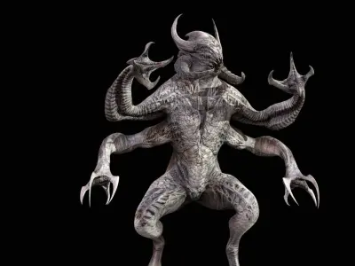 KozDemon Low-poly 3D model