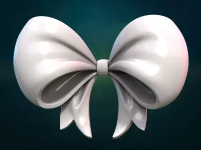 Bow ribbon billowing II 3D print model