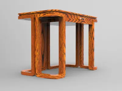Sentor Writing Desk Low-poly 3D model