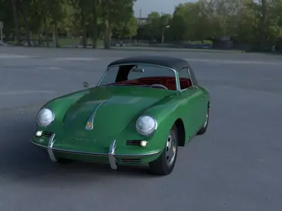 Porsche 356 Cabriolet HDRI 3D model